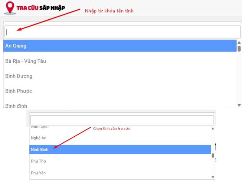 Hướng dẫn tra cứu sáp nhập tỉnh 2025 trên website tracuusapnhap.com